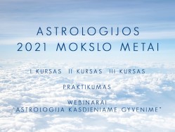Astrologijos mokslo metu pradžia 2021
